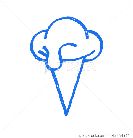Delicious Ice Cream Cone Summer Treat Hand Drawn Doodle Vector Graphic Illustration Delicious Ice Cream Cone Summer Treat Hand Drawn Doodle Vector Graphic Illustration 143554545