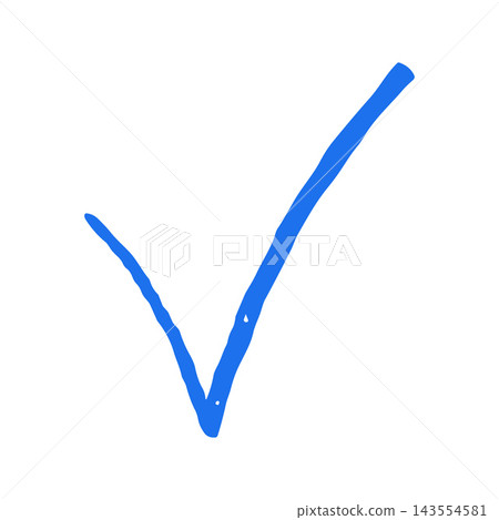 Blue Check Mark Tick Correct Symbol Grunge Sketch Hand Drawn Doodle Vector Illustration Blue Check Mark Tick Correct Symbol Grunge Sketch Hand Drawn Doodle Vector Illustration 143554581