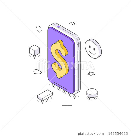 Mobile Banking And Online Payment Financial App Isometric Vector Illustration Design Mobile Banking And Online Payment Financial App Isometric Vector Illustration Design 143554623