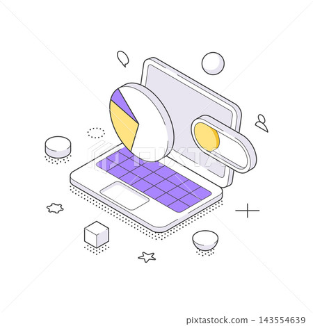 Personal User Data Analytics And Account Statistics Isometric Vector Illustration For Web Personal User Data Analytics And Account Statistics Isometric Vector Illustration For Web 143554639