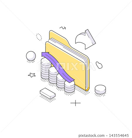 Data Processing And Information Workflow Management System Isometric Vector Illustration Data Processing And Information Workflow Management System Isometric Vector Illustration 143554645