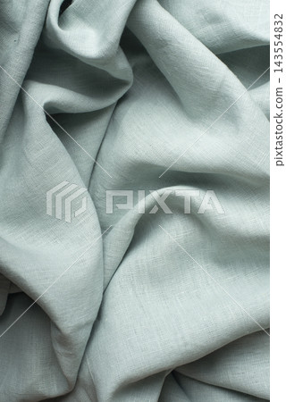 Draped Mint Green Linen Fabric Macro Texture Close Up Draped Mint Green Linen Fabric Macro Texture Close Up 143554832