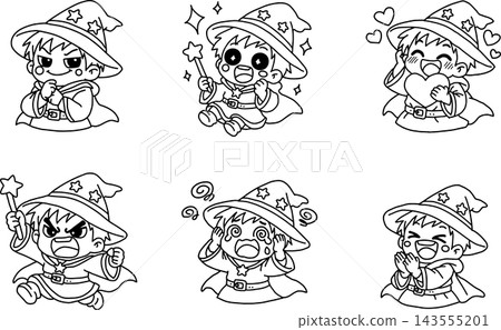 Wizard's pose set expressing emotions such as smugness, sparkle, joy, and anger. Wizard's pose set expressing emotions such as smugness, sparkle, joy, and anger. 143555201