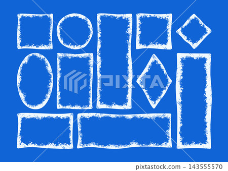 Frozen Ice Frames Grunge Border Set Frozen Ice Frames Grunge Border Set 143555570