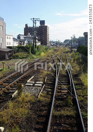 Rural railway tracks: JR Tsuyama Line Rural railway tracks: JR Tsuyama Line 143555873