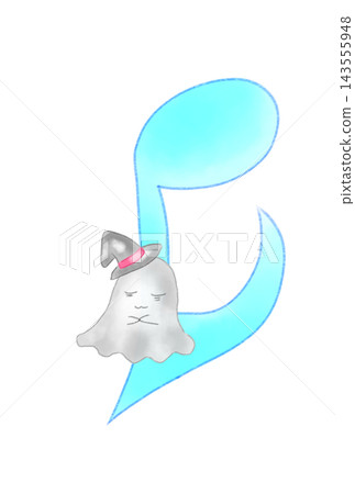 帶有幽靈圖案的音符 帶有幽靈圖案的音符 143555948