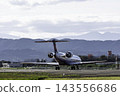 Sendai Airport in autumn: Airplane taxiing, from 27 at dusk, Natori City, Miyagi Prefecture. 143556686