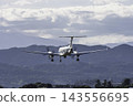 Autumn evening: Japan Coast Guard Hakutaka aircraft landing at Sendai Airport (from flight 27) in Natori City, Miyagi Prefecture. 143556695