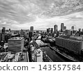 Looking down on the city from the upper floors of a building in Nakanoshima, Osaka. 143557584