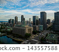 Looking down on the city from the upper floors of a building in Nakanoshima, Osaka. 143557588