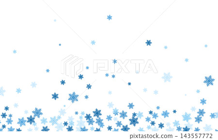 Christmas background. Abstract shining blue snowflake falling on white background 143557772