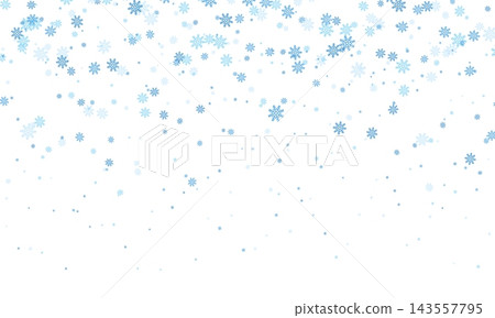 Christmas background. Abstract shining blue snowflake falling on white background 143557795