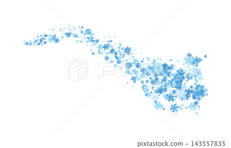 Christmas background. Abstract shining blue snowflake falling on white background Christmas background. Abstract shining blue snowflake falling on white background 143557835