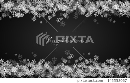 Elegant christmas background with silver snowflakes. Merry christmas festival decorative snowflakes confetti background Elegant christmas background with silver snowflakes. Merry christmas festival decorative snowflakes confetti background 143558067
