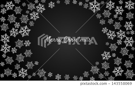 Elegant christmas background with silver snowflakes. Merry christmas festival decorative snowflakes confetti background Elegant christmas background with silver snowflakes. Merry christmas festival decorative snowflakes confetti background 143558069