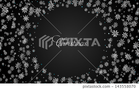 Elegant christmas background with silver snowflakes. Merry christmas festival decorative snowflakes confetti background Elegant christmas background with silver snowflakes. Merry christmas festival decorative snowflakes confetti background 143558070
