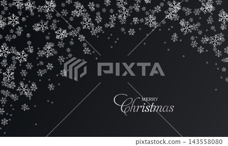 Elegant christmas background with silver snowflakes. Merry christmas festival decorative snowflakes confetti background Elegant christmas background with silver snowflakes. Merry christmas festival decorative snowflakes confetti background 143558080