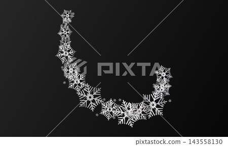 Elegant christmas background with silver snowflakes. Merry christmas festival decorative snowflakes confetti background Elegant christmas background with silver snowflakes. Merry christmas festival decorative snowflakes confetti background 143558130