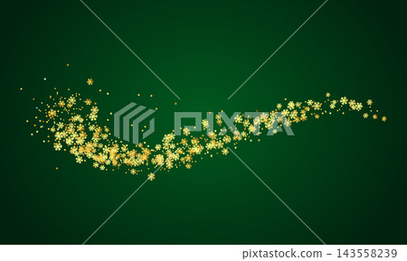 Holiday christmas decorative snowflakes banner design. Merry christmas festival green snowflakes flowing background design vector 143558239