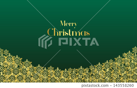 Holiday christmas decorative snowflakes banner design. Merry christmas festival green snowflakes flowing background design vector 143558260