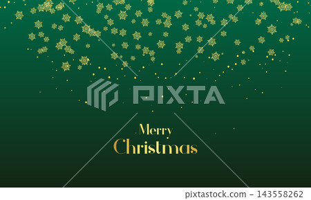 Holiday christmas decorative snowflakes banner design. Merry christmas festival green snowflakes flowing background design vector Holiday christmas decorative snowflakes banner design. Merry christmas festival green snowflakes flowing background design vector 143558262