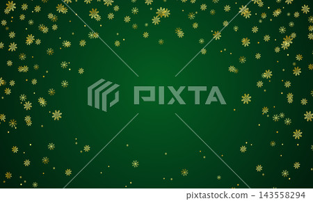 Holiday christmas decorative snowflakes banner design. Merry christmas festival green snowflakes flowing background design vector 143558294