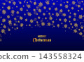Merry christmas elegant snowflakes banner 143558324