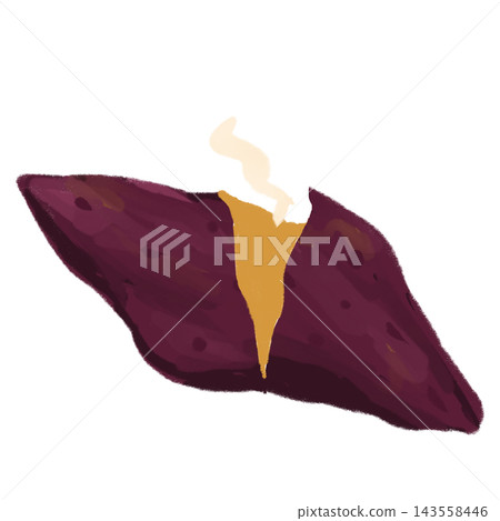 被烘烤的白薯的例證 143558446