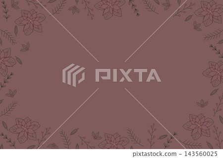 Sophisticated Christmas botanical background material with antique-style botanical frame and text space Sophisticated Christmas botanical background material with antique-style botanical frame and text space 143560025