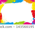 Colorful paint strokes and splatters on a white background 143560195