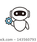 AI assistant robot with gears - business automation 143560793