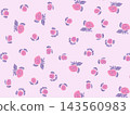 Hand-drawn style rose background 143560983
