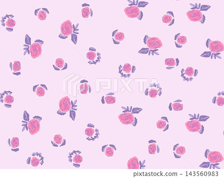 Hand-drawn style rose background Hand-drawn style rose background 143560983