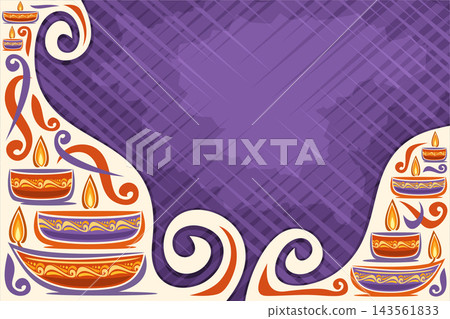 Vector greeting card for Indian Diwali Vector greeting card for Indian Diwali 143561833