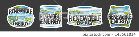 Vector logos set for Renewable Energy Vector logos set for Renewable Energy 143561834