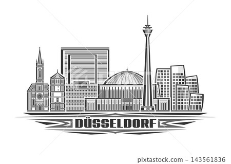 Vector illustration of Dusseldorf Vector illustration of Dusseldorf 143561836