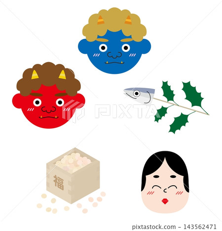 Setsubun icon illustration Setsubun icon illustration 143562471