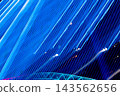 Deep blue motion blur light streaks background 143562656
