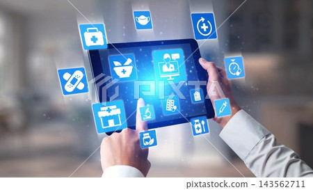 Online pharmacy icons for digital healthcare and medical services Gist 143562711