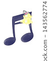 Musical notes with ghosts on them 143562774