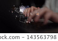 AI Brain Processing Data with Generative Artificial Intelligence Concept Muxer 143563798