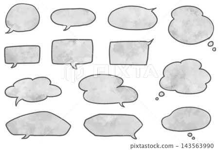 一組簡約時尚的水彩風格對話框。 一組簡約時尚的水彩風格對話框。 143563990