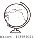 Globe line drawing icon 143564051