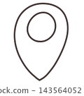 Location information pin line drawing icon 143564052