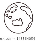 Earth line drawing icon 143564054
