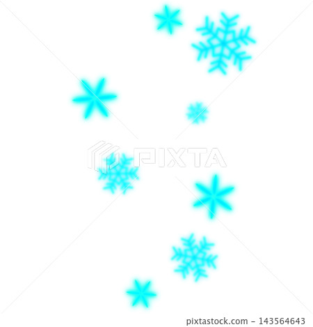 一片散發著柔和光芒的淺藍色雪花 143564643