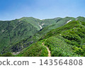 The Tanigawadake Horseshoe Traverse Route in Minakami Town, Gunma Prefecture, and the hiking trail to Mt. Mogura and Mt. Mogura 143564808