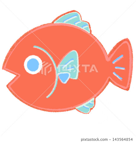 Simple illustration of a red fish Simple illustration of a red fish 143564854