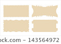 Abstract Blue Geometric Line and Soft Sage Wave Pattern Strips for Modern Minimalist Scrapbook and Decorative Floral Pattern Strips with Delicate Botanical Flowers and Leaves for Scrapbooking 143564972