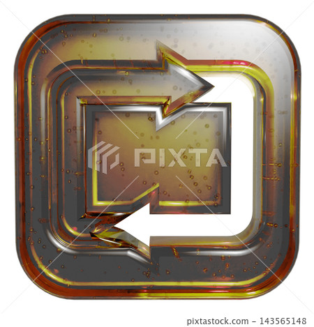 3D Jelly-Style Recycling and Circular Society Icon Pictogram - Gold 3D Jelly-Style Recycling and Circular Society Icon Pictogram - Gold 143565148